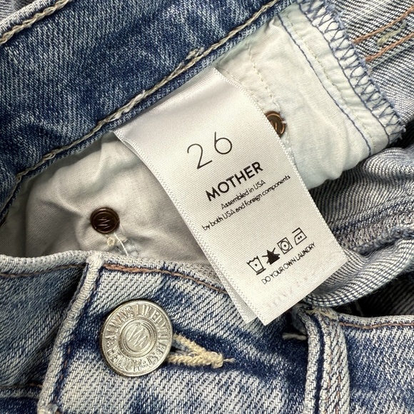 Mother Superior The Tripper 20 Minutes of Fame Light Wash Denim Jeans Size 26 - Picture 11 of 16